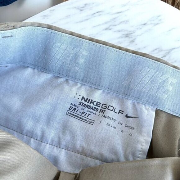 Nike Golf Mens Dri-Fit Standard Fit Khaki Chino Pants Size 36/30 - Picture 3 of 13
